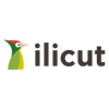 L'image montre le mot ilicut en lettres noires en gras, avec le i conçu pour ressembler à un pic coloré tourné vers la gauche, avec une tête rouge, un corps vert et une poitrine jaune.