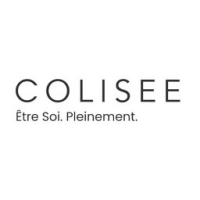 Logo avec le mot COLISEE en lettres majuscules noires au-dessus de la phrase française Être Soi. Pleinement. sur fond blanc.