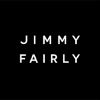 Texte blanc indiquant JIMMY FAIRLY en lettres majuscules, centré sur un fond noir uni.