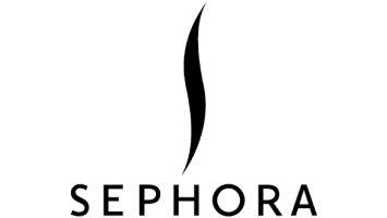 Le logo Sephora présente un symbole abstrait en forme de flamme noir et audacieux au-dessus du mot « SEPHORA » en lettres majuscules noires sur fond blanc.