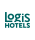 Logo pour Logis Hotels comportant le nom de l'entreprise en lettres bleu sarcelle foncé en gras sur fond blanc.